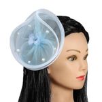 PEAR BEAR Twisted Powder Blue Alligator Hair Fascinator for Women & Girls