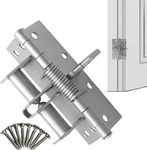 ROKTRY Self Closing Garage Spring Door Hinge Mute Heavy Duty Folding Shelf Hinges Invisible Automatic Door Closer Hinge 90-Degree Positioning Anti-Rust Door Closing Equipment