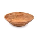 Samhita Acacia Wood Serving Bowl, Fruit Bowl, Friendly and Perfect for Salad, Vegetables and Fruit,Single Salad Bowl (25.4cm x 25.4cm x 7.62cm)