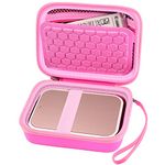 Case Compatible with Canon for Ivy/for Ivy 2 Mobile Mini CLIQ CLIQ+ CLIQ2 CLIQ+2 Instant Camera Printer, Wireless Bluetooth Portable Smartphone Printer, Mesh Pocket fits Paper & Cable, Pink