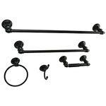 Kingston Brass BAHK2612478ORB Provence 4-Piece Bathroom Accessories Set 24"L Oil Rubbed Bronze