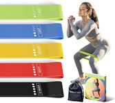 Resistance Loop Exercise Bands Exercise Bands for Home Fitness, Stretching, Strength Training, Physical Therapy,Elastic Workout Bands for Women Men Kids, Set of 5 (Multicolor)