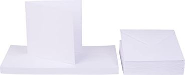 Craft UK 50 White Self-Seal Cards & envelopes 5 x 5, 152 x 243 x 3.81 cm