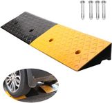 mosegor 5" Rubber Threshold Ramps, 100 x 30 x 13cm Heavy Duty Kerb Ramps, Wheelchair Ramps for Doorways, Non-slip Curb Ramp for Mobility Scooters Cars Trucks Motorhome Driveway Sidewalk Loading Dock