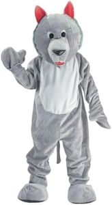 Dress Up America Wolf Mascot Costume - Big Bad Outfit for Teens and Adults - Plush Dress Up