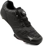 Feyenold Unisex Cycling Shoes - Compatible with Peloton, SPD/SPD-SL & Look Pedals for Indoor/Outdoor Training Black 46 EU