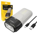 Nitecore LR70 3-in-1 Rechargeable & Dischargeable Lantern Flashlight - 3000 Lumen with Eco-sensa Type-C USB Charging Cable
