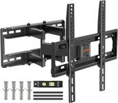 ELIVED TV Wall Bracket Tilt and Swivel TV Mount for Most 26"-65" LCD, LED, OLED Flat/Curved TVs with Max. VESA 400x400mm up to 40KG, Full Motion Wall Mount with Strong Double Arms, EV010