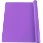 Extra Large Silicone Mats for Kitchen Counter, 28'' x 20'' Nonskid Silicone Placemats for Kids, Nonstick Purple Silicone Mat for Baking Crafts, Silicone Dab Mat Heat Resistant Mat, 1Pack