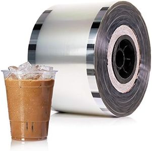 WYZworks Cup Sealer Film Clear, Seals 3275 cups per roll @ 90mm-105mm, Bubble Boba Milk Tea Lid Sealing Film for PP Plastic Cups