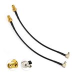 Superbat SMA to TS9 RG174 Cable 15cm,2Pcs SMA Female to TS9 Male 90 Degree Pigtail Cable 50ohm Coax Antenna Cable for WiFi Router 4G LTE Mobile Hotspot USB Modem Dongle etc.