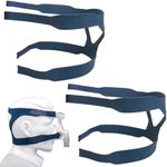 2 Packs Universal Headgear Strap Full Mask Replace Part CPAP Ventilator Headgear (Without Mask) - Blue