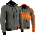 Milwaukee Performance-Men's Heated Hoodie w/Front&Back Heating Elements-BATTERY PACK INCLUDED-GREY-SMALL