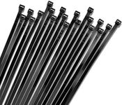 Bolt Dropper 8-Inch Black Zip Ties - Heavy Duty, Self-Locking Nylon Cable Ties for Indoor and Outdoor Projects - UV and Weather Resistant with 40 lbs Tensile Strength Wire Ties - Pack of 1,000