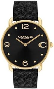 Coach Women's Elliot 14504289 Quartz Watch, Black, 36 mm Case Diameter