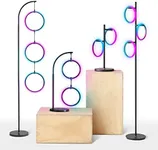 Brightech Modern Color Changing Set of Floor Lamps and Table Lamps - LED Lamps Perfect for Living, Ofiice Room Decor - Beautiful RGB Color Gradient 3 LED Lights for Bedroom, Office, Party and Movie