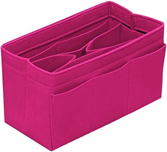 Purse Organizer Insert Felt Bag Organizer Handbag Organizer Insert for Tote fits LV Speedy Neverfull Longchamp (Small, Rose)