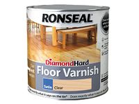 Ronseal Diamond Hard Floor Varnish Clear Satin 2.5L