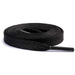 120cm/47" Black Flat Waxed Trainer Shoe laces Smart Laces® ideal laces for adults or kids Trainer & Sneaker Shoelaces