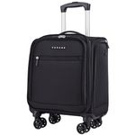 Verage Underseat Carry On Luggage with Spinner Wheels, Black, Basic Underseat, Underseat Carry on Luggage With Spinner Wheels