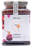 ORGBLENDZ- Gulkand Organic without Sugar 500Gm |Sugarfree Jam| Honey with rose petals Sun Cooked|Good for Gut Health | Natural Coolant | No artificial chemicals or preservatives