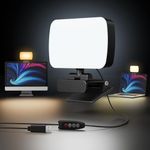 RealPlus Conference Video Light, Clip-on Laptop Light with 120 LEDs and 3 Light Modes, 10-Level Brightness Adjustment, Dimmable Light 3000K-6500K for Laptop, Computer Monitor, Zoom/YouTube/TikTok