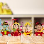 Panda's Box Mantra Chanting Baby Krishna, Hanuman, Ganesha & Devi Lakshmi (Pack of 4) | Musical Soft Plush Toys | Best Gifts for Infants, Toddlers & Babies