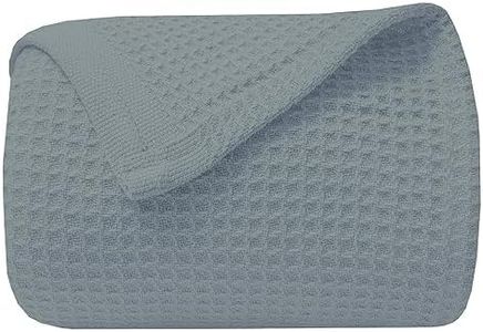 Bhoomi Impex Waffle Weave Blanket Size 30" x 40"-Lightweight Washed Soft Breathable Blanket Perfect for Summer-Great Blanket Layer for Couch Bed Sofa-Elegant Home Decoration-Dark Grey