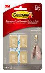 Command Small Metallic Hooks, Brass Color, 4 Hooks 5 Strips