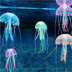 Supkeyer 5Pcs Artificial Glowing Effect Fish Tank Decoration Aquarium Jellyfish Ornament