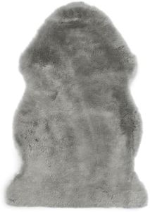 Nordic Sheep Baby Sheepskin 80x60 cm | Real Sheepskin Rug temperature regulating for strollers | Perfect as fluffy rug for the baby room | Comfortable as Sheepskin Chair Cover | Color: Light Grey
