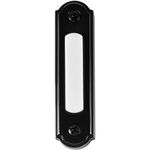 Newhouse Hardware LED Lighted Metal Door Chime Push Button (Black) | Surface Mount Lighted Door Bell Button | Replacement Wired Doorbell Button for Most Door Bell Chimes