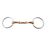 Korsteel JP Stainless Steel Copper Mouth Oval Link Loose Ring Snaffle Bit, 5"