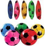 SHATCHI 1pcs-30pcs PVC Inflatable Footballs Outdoor Indoor Beach Ball Games Party Bag Fillers Kids Summer Toys 22cm UnInflated, Assorted, 30pcs