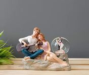 Amazon Brand - Umi Romantic Love Couple Glass Ball Miniature Statue Showpiece for Gift Husband Wife Girlfriend Boyfriend Girls Boys - Home Decor Items