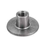 uxcell M4x15x1.1mm Tee Nut Carbon Steel T-Nut Mounting Hardware Fitting Fastener Through Hole Flange Insert Female Thread 30Pcs