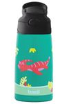 Basil Sipper - Water Bottle for Kids, 430 ml | Stainless Steel Sipper Bottle for Kids | Kids Insulated Bottle | Sipper with Straw & Carry Handle | Kids Water Bottle for Boys & Girls - Dinosaur