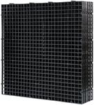 LINLAN 8 Pieces 11.8x11.8in (30X30cm) Aquarium Grid Plastic, Fish Tank Divider, Egg Crate for DIY Filtration and Bottom Protection in Aquascaping (Black-No Accessories)
