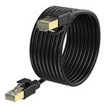 YixHG CAT 8 Ethernet Cable 100 ft, Internet Network Cord, 40Gbps 2000Mhz LAN Wires, High Speed SSTP LAN Cables with Gold Plated RJ45 Connector for Router, Modem, Gaming, Xbox (100 ft)