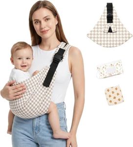Baby Sling Carrier, Lightweight & Portable Adjustable Hip Seat, Ergonomic Hands-Free Side Carry for Infants & Toddlers 10-45 lbs(B&BQ)