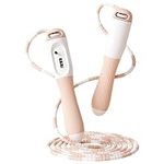 MHWL Advanced Jump Rope Set with Mechanical Counter - Silicone Wave Texture Handles, Floating Axle, Tangle-Free Bamboo Rope - Ideal for Fitness Women and Kids - 2.8 Meters - Corde à Sauter