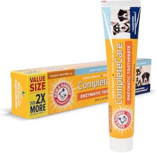 Arm & Hammer Complete Care Enzymatic Puppy Toothpaste Value Size | 6.2 oz Peanut Butter Flavor Enzymatic Dog Toothpaste, 2X More Toothpaste | Baking Soda Formula for Fresh Breath & Tartar Control