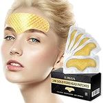 ilisya 15PCS Collagen Forehead Anti Wrinkle Patches 24k Gold Forehead Face Smoothing Forehead Strips Anti-Aging Moisturizing Mask For Dry Skin Roughness Strips, 15.0 count, Pack of 1