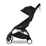 KIDOZ Baby Stroller | Black with Black frame | Lightweight Compact Foldable Travel Pushchair | Cabin Approved Buggy | includes Basket, Shoulder Strap, Bumper Bar, Hood Extension, Travel Bag | 0-3 yrs