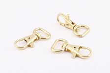 Craft Affair | Metal Lobster Claw Clasps (Pack of 50) | D Ring 360 Swivel Trigger Snap Hooks for Making Jewellery, Keychain, Bracelet, Cotton Rope Art | 4 x 1.4 cm - Golden