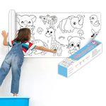 Feliciay Children's Drawing Roll, Coloring Paper Roll for Kids, Drawing Paper Roll, DIY Art Drawing Art Paper Coloring Book Paper, Drawing Art Sketch Painting(Animal)