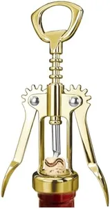 Sipoyen Gold Wine Opener Wing Corkscrew with Bottle Opener Ergonomic Non-Slip Wing Handle Multifunctional Wine Bar Acessories