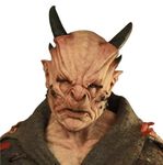 Zero Fossil Blighthorn Demon Mask - Scary, Realistic Halloween Devil Monster Natural Latex Mask for Party, Festival, Cosplay, Costume, and Pretend Play