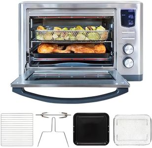 Kenmore Air Fryer Oven | 11-In-1 Multi-Function Benchtop Oven with Large 24L Capacity | Presets Incl Bake, Pizza, Broil, Slow-Cook & Dehydrate | Dishwasher-Safe Accessories | Stainless Steel