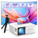 [Electric Keystone 6D/4P] XuanPad 2024 Upgraded 5G WiFi Bluetooth Projector, 700 ANSI 4K Supported Outdoor Projector with Tripod, Max 400” Display for iOS/Android/HDMI/USB/TV Box